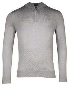 Thomas Maine Merino Half Zip Single Knit Trui Grijsblauw