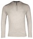 Thomas Maine Merino Half Zip Single Knit Trui Licht Grijs Melange