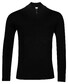 Thomas Maine Merino Half Zip Single Knit Trui Zwart