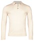 Thomas Maine Merino Pullover Polo Single Knit Ecru Melange