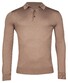 Thomas Maine Merino Pullover Polo Single Knit Taupe