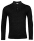 Thomas Maine Merino Pullover Polo Single Knit Trui Zwart