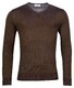 Thomas Maine Merino V-Neck Single Knit Pullover Brown