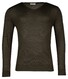 Thomas Maine Merino V-Neck Single Knit Pullover Dark Olive