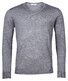 Thomas Maine Merino V-Neck Single Knit Pullover Mid Grey Melange