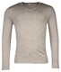 Thomas Maine Merino V-Neck Single Knit Trui Licht Grijs Melange