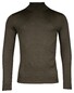 Thomas Maine Merino Wool Rollneck Single Knit Pullover Dark Olive