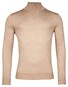 Thomas Maine Merino Wool Rollneck Single Knit Pullover Light Beige Melange