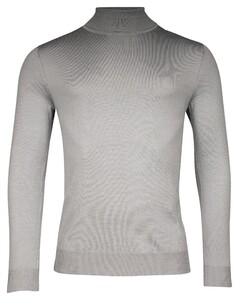 Thomas Maine Merino Wool Rollneck Single Knit Trui Grijsblauw