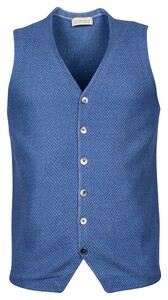 Thomas Maine Milano Knit Waistcoat Denim Blue