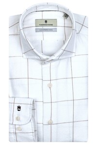 Thomas Maine Modern Kent Cotton Cashmere Overhemd Off White