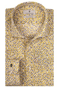 Thomas Maine Modern kent Small Flowers Shirt Yellow