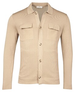 Thomas Maine Overshirt Button Cardigan Single Knit Vest Beige