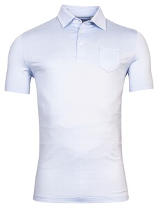 Thomas Maine Pescara Polo Short Sleeve Tech Melange Poloshirt Sky Blue