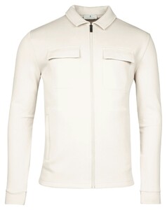 Thomas Maine Polo Collar Full Zip Overshirt Double Chest Pocket Kitt