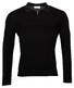Thomas Maine Polo Collar Zip Single Knit Pullover Black