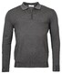 Thomas Maine Polo Collar Zip Single Knit Pullover Dark Gray