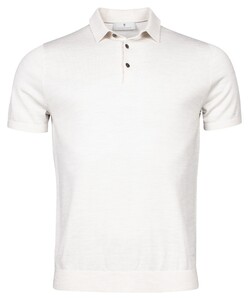 Thomas Maine Polo Pullover Short Sleeve Single Knit Off White