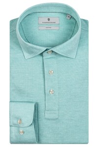 Thomas Maine Poloshirt Longsleeve Jersey 2Tone Mintgroen