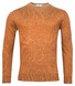 Thomas Maine Pullover Crew Neck Single Knit Merino Linen Rust