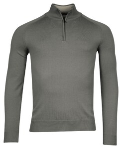 Thomas Maine Pullover Half Zip Double Knit Inner Cotton Layer Taupe