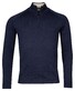 Thomas Maine Pullover Half Zip Double Knit Inner Cotton Layer Trui Navy
