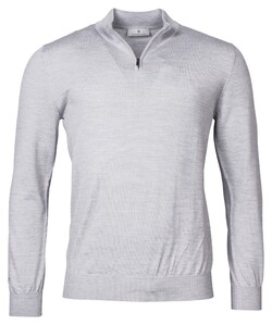 Thomas Maine Pullover Merino Zip Light Grey