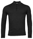 Thomas Maine Pullover Polo Collar Buttons Single Knit Black