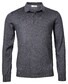 Thomas Maine Pullover Polo Collar Buttons Single Knit Merino Anthra