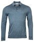 Thomas Maine Pullover Polo Collar Buttons Single Knit Merino Greyblue