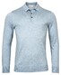 Thomas Maine Pullover Polo Collar Buttons Single Knit Merino Trui Licht Blauw