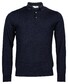 Thomas Maine Pullover Polo Collar Merino Wool Navy