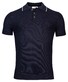 Thomas Maine Pullover Polo Collar Short Sleeve Structure Knit Pima Cotton Navy