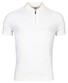 Thomas Maine Pullover Polo Half Zip Short Sleeve Single & Rib Knit Poloshirt Off White