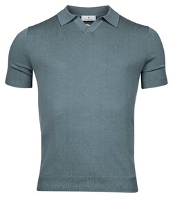Thomas Maine Pullover Polo Single Knit Poloshirt Greyblue