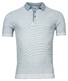 Thomas Maine Pullover Polo Two Color Pima Cotton Jacquard Structure Knit Ice Blue