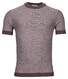 Thomas Maine Pullover Shirt Reverse Jersey Knit Fine Stripe Pima Cotton T-Shirt Dark Taupe