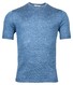 Thomas Maine Pullover Shirt Short Sleeve Single Knit Crew Neck Faux Uni T-Shirt Blue