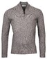 Thomas Maine Pullover Shirt Style Zip Rib Knit Dark Gray