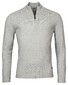 Thomas Maine Pullover Shirt Style Zip Rib Knit Light Grey
