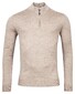 Thomas Maine Pullover Shirt Style Zip Single Knit Light Beige Melange
