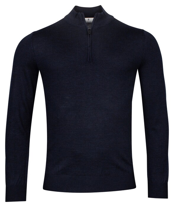 Thomas Maine Pullover Shirt Style Zip Single Knit Navy