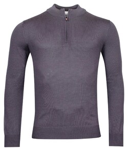 Thomas Maine Pullover Shirt Style Zip Single Knit Purplegrey