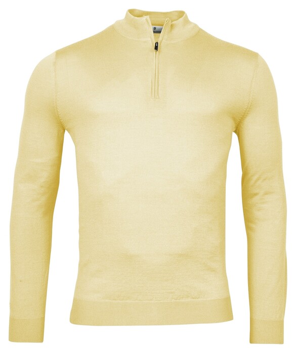 Thomas Maine Pullover Shirt Style Zip Single Knit Trui Butter