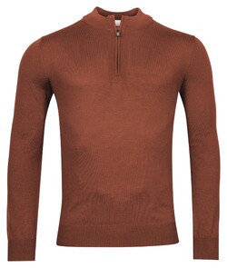 Thomas Maine Pullover Shirt Style Zip Single Knit Trui Jasper Melange