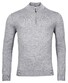 Thomas Maine Pullover Shirt Style Zip Single Knit Trui Mid Grey Melange