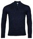 Thomas Maine Pullover Shirt Style Zip Single Knit Trui Navy