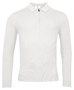 Thomas Maine Pullover Zip Collar Single Knit Ecru