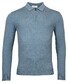 Thomas Maine Pullover Zip Collar Single Knit Greyblue