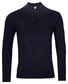 Thomas Maine Pullover Zip Single Knit Cashmere Trui Navy